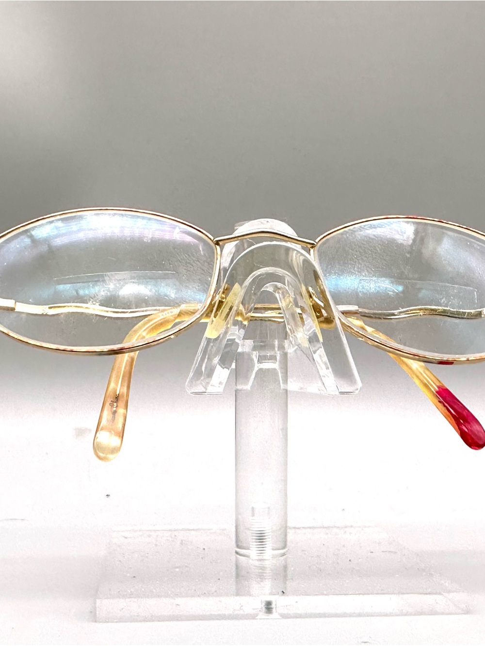 Sophia Loren M980 Zyloware Gold Wavy Temple Oval Eyeglass Frames Women 006